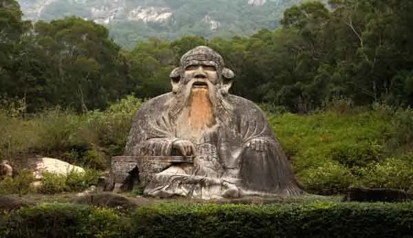 Lao Tzu, writer of Tao Te Ching. Statue in Quanzhou from the Song Dynasty, 960-1279.
